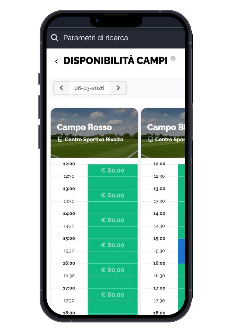 calendario prenotazione campi beach